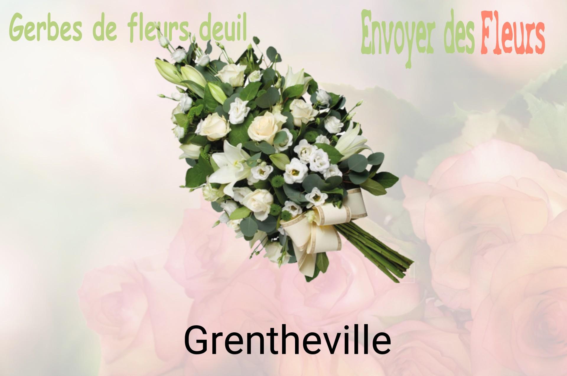 Gerbe de fleurs de deuil livrée à Grentheville